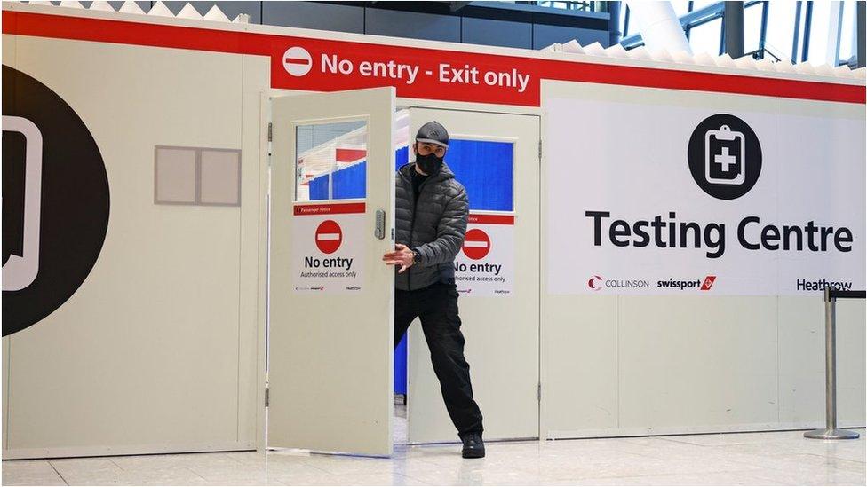 Testing centre at Heathrow