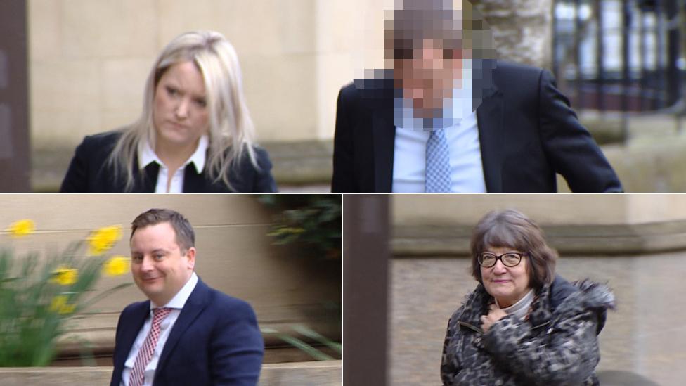 Lindsay Clarke, Graham Clarke, Neil Anderson and Marilyn Nixon were cleared of the charges (Clockwise from the left)