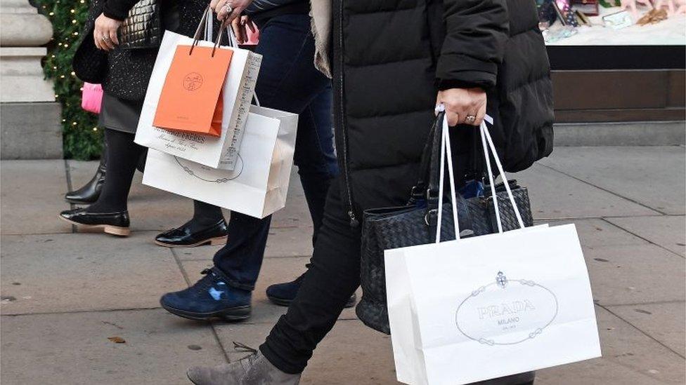 Shoppers in Oxford Street