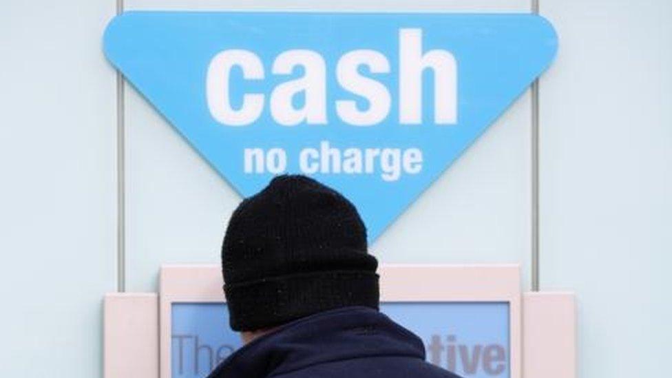 Cash machine sign