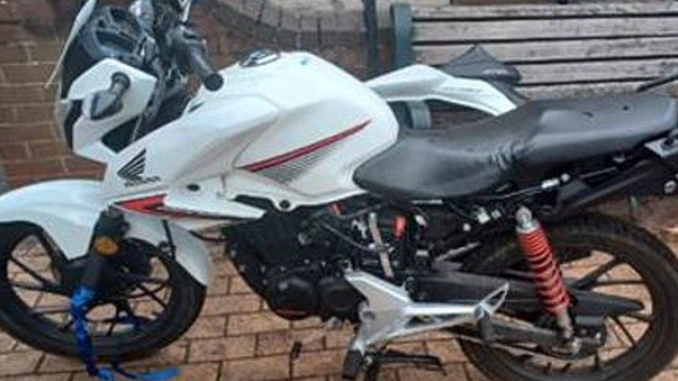 One of the bikes police recovered