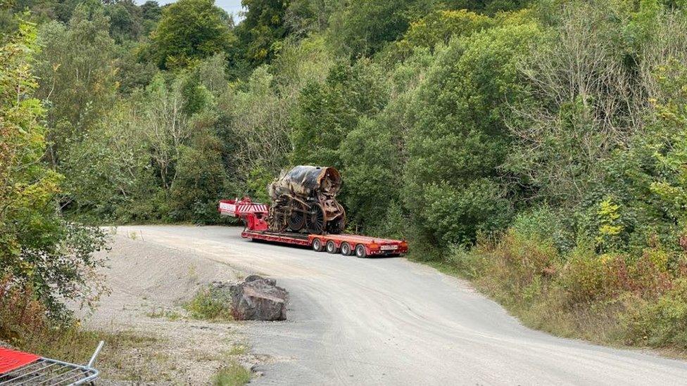 Locomotive on the Mission Impossible set