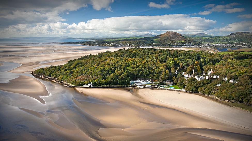 Port Meirion o'r awyr