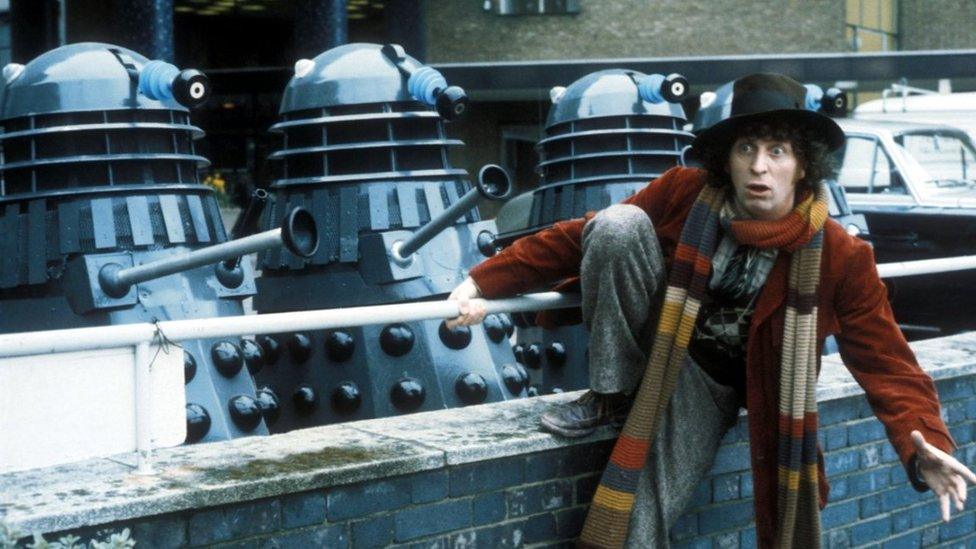 The Daleks and Tom Baker