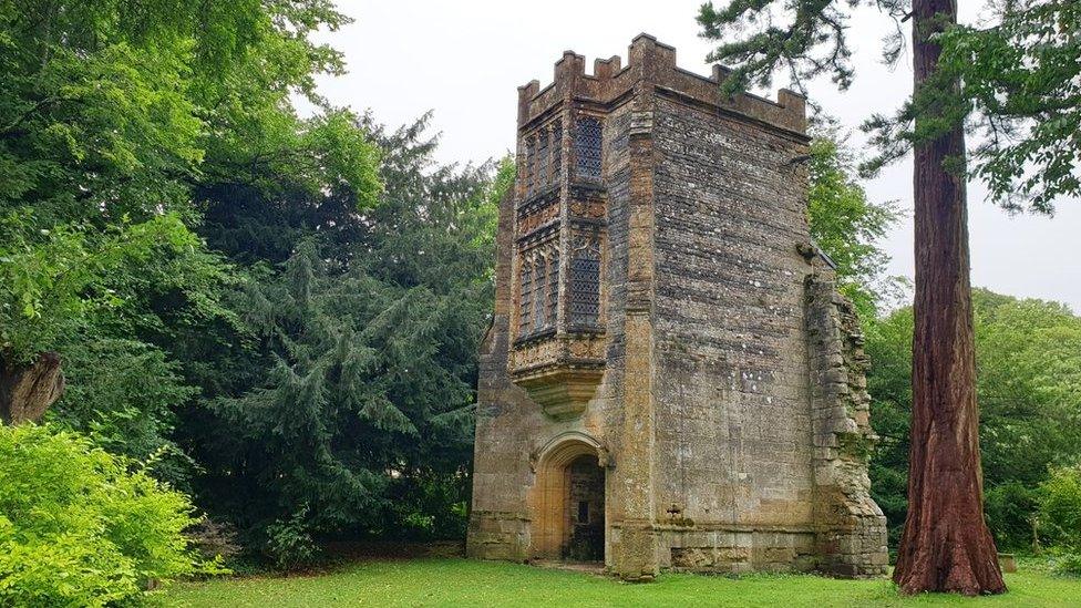 Abbots Porch ruins at Cerne Abbey