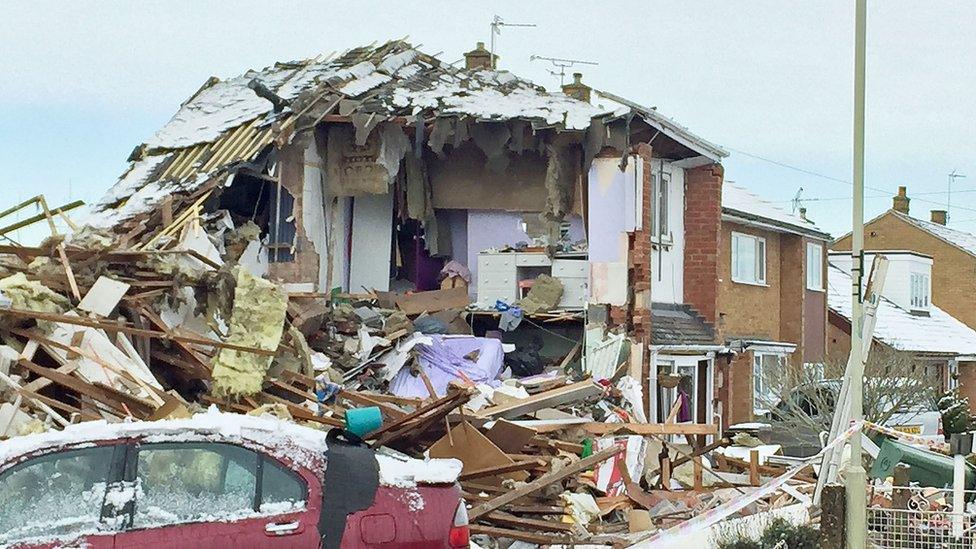 House destroyed in explosion