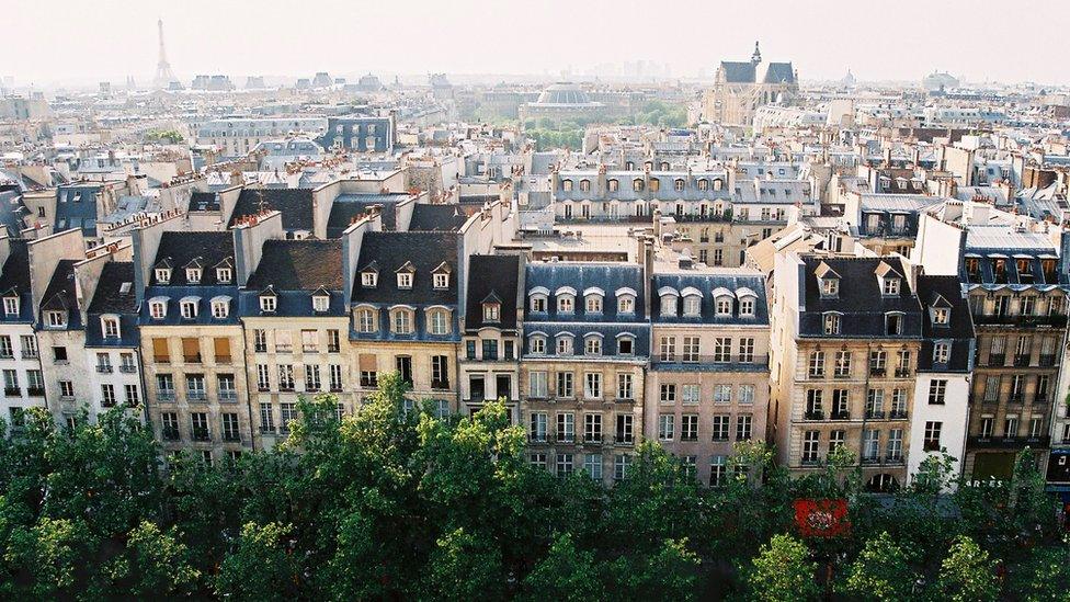 View of Paris from the Pompidou centre