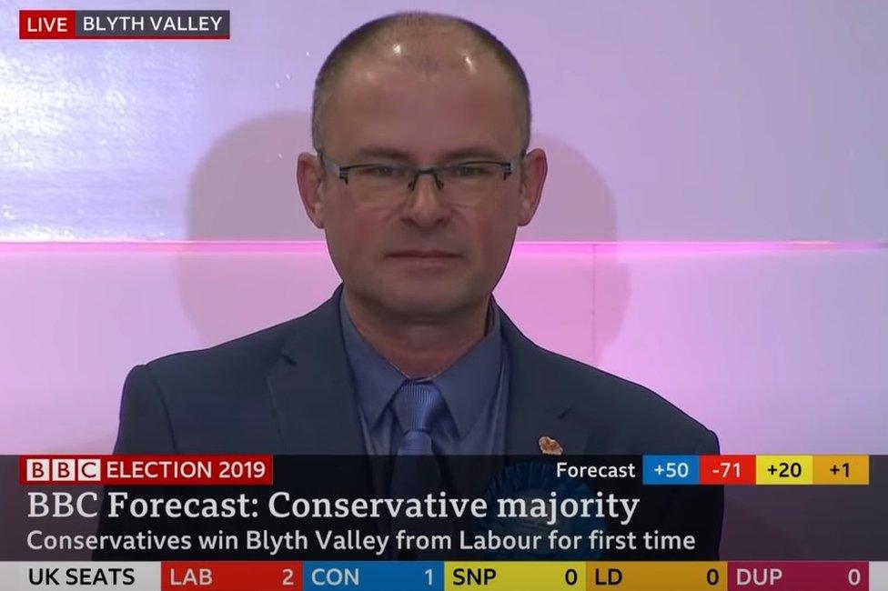 Ian Levy wins the first Conservative seat of the night.