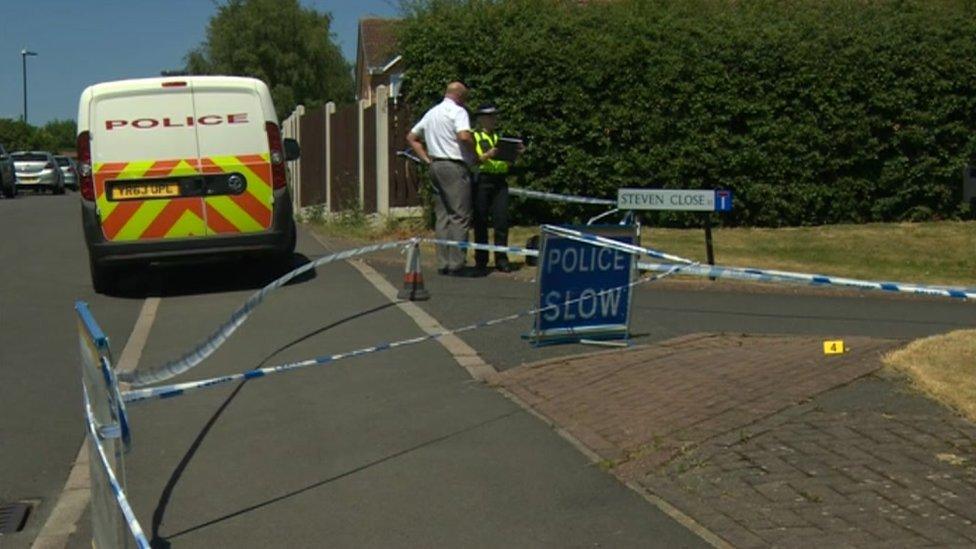 Police vehicle at Steven Close