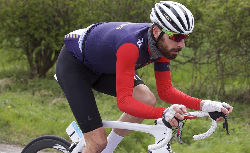 Sir Bradley Wiggins rides in Tour de Yorkshire 2015