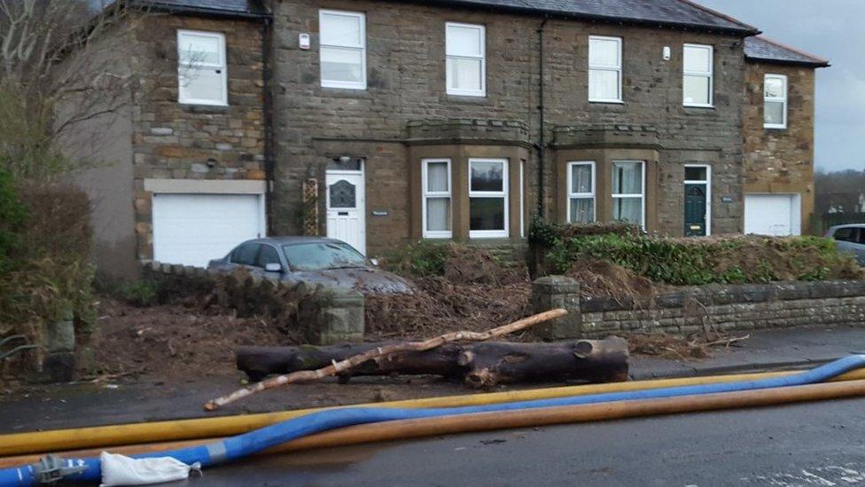 Flood aftermath in Corbridge