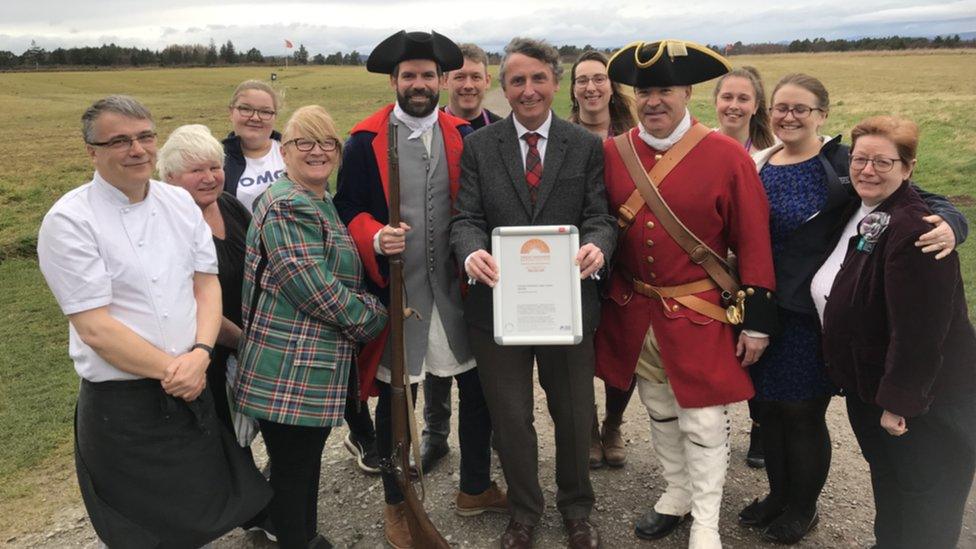 NTS staff and members at Culloden