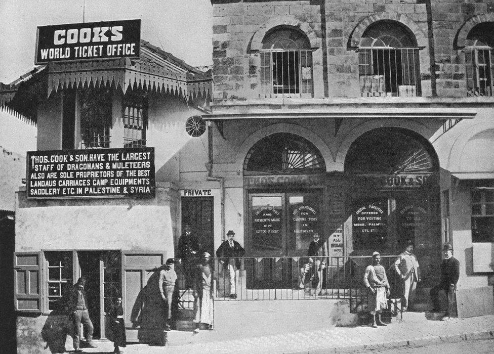 Thomas Cook's World Ticket Office in 1900's Jerusalem