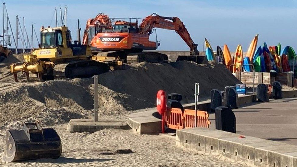 Lyme Regis dredging works