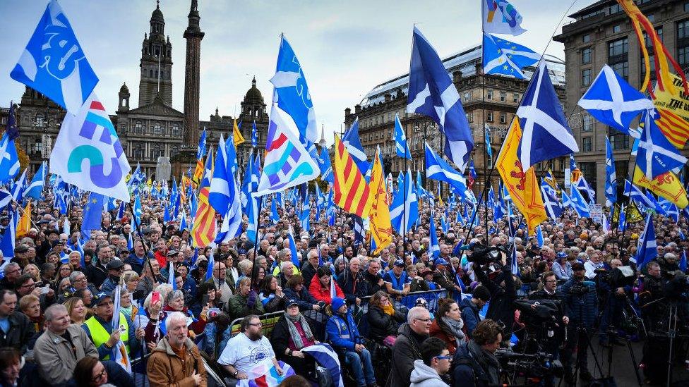 Pro independence rally in Glasgow