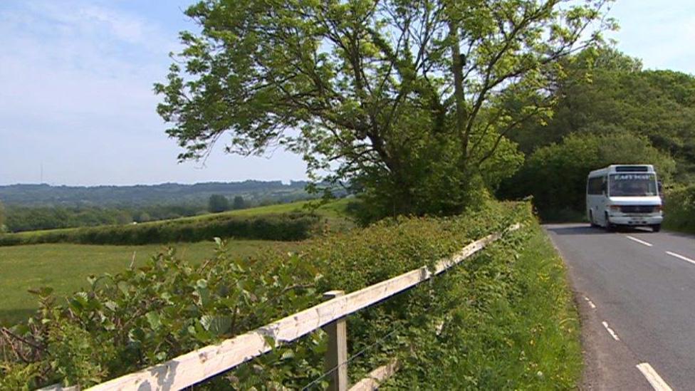 The existing road through the Vale