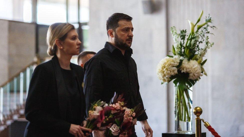 Olena Zelenska and Volodymyr Zelensky