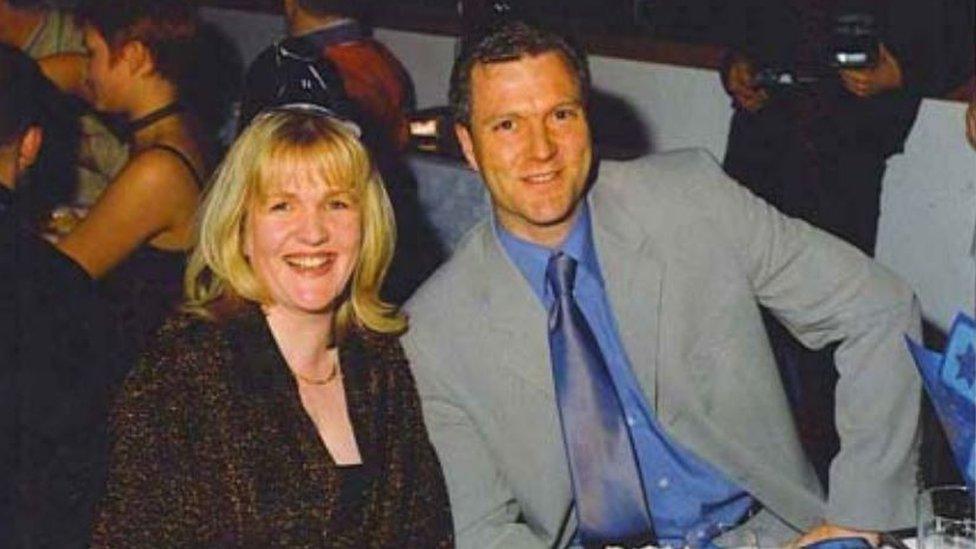 Caroline McGuiness with her then husband Ian Allan