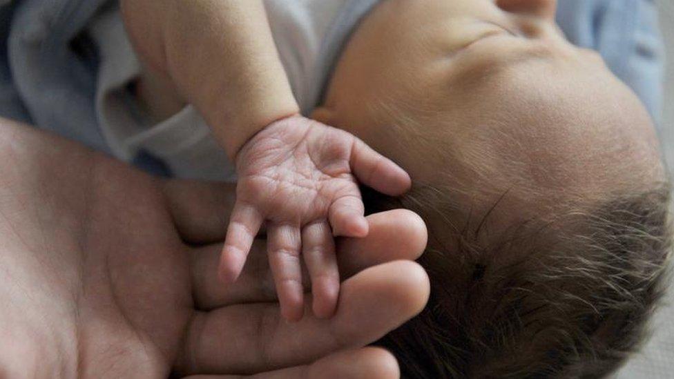 Baby in hospital