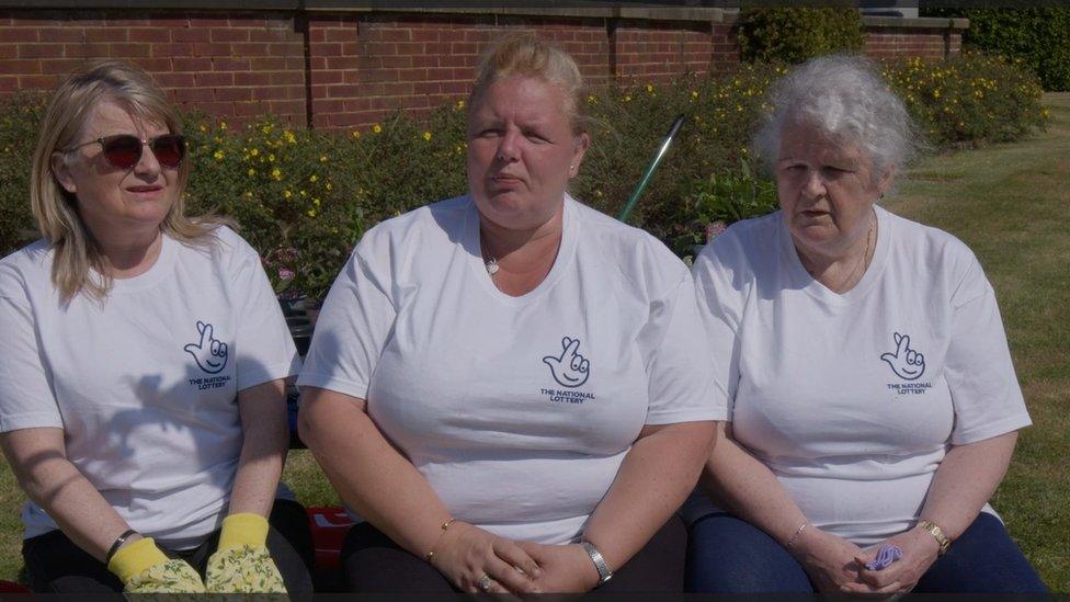 Elaine Leason, Trish Emson and Margaret Storey