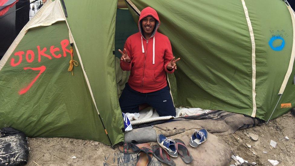 Abdulla, the Eritrean joker, in the Jungle camp