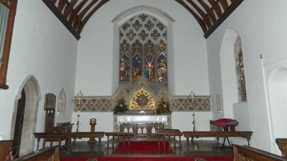 The chancel after it was repaired