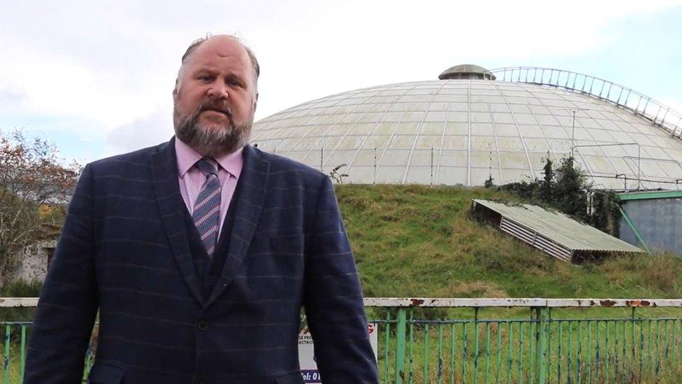 Jim Robbins outside the Oasis leisure centre