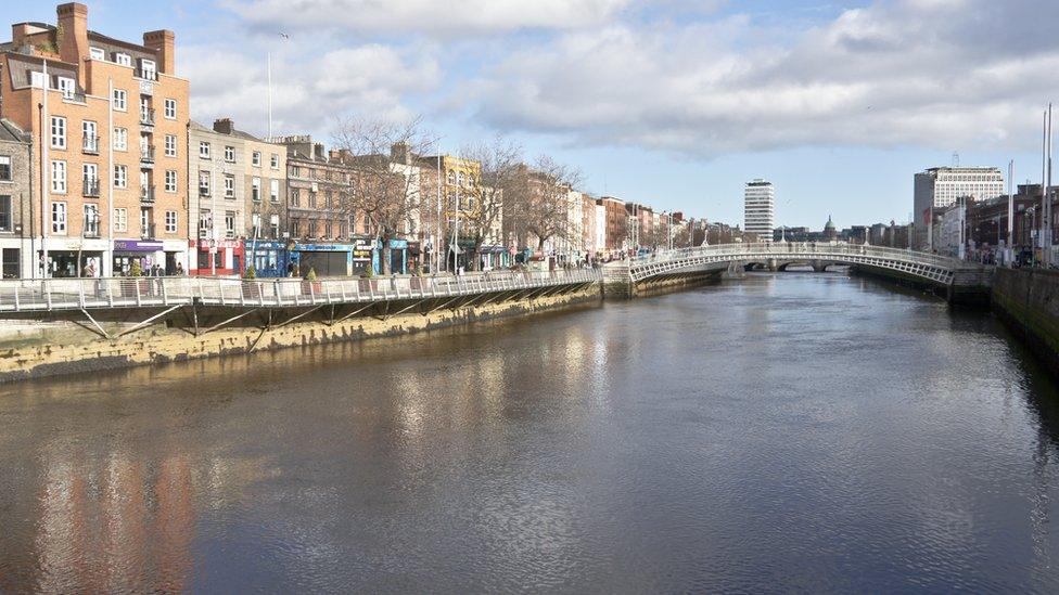 The River Liffey running through central Dublin