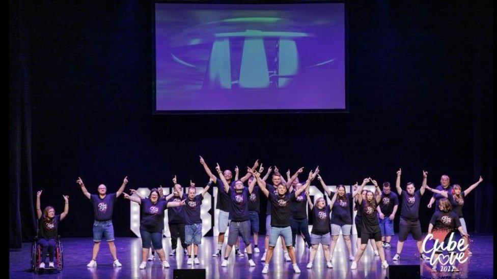 Performers with disabilities on theatre stage