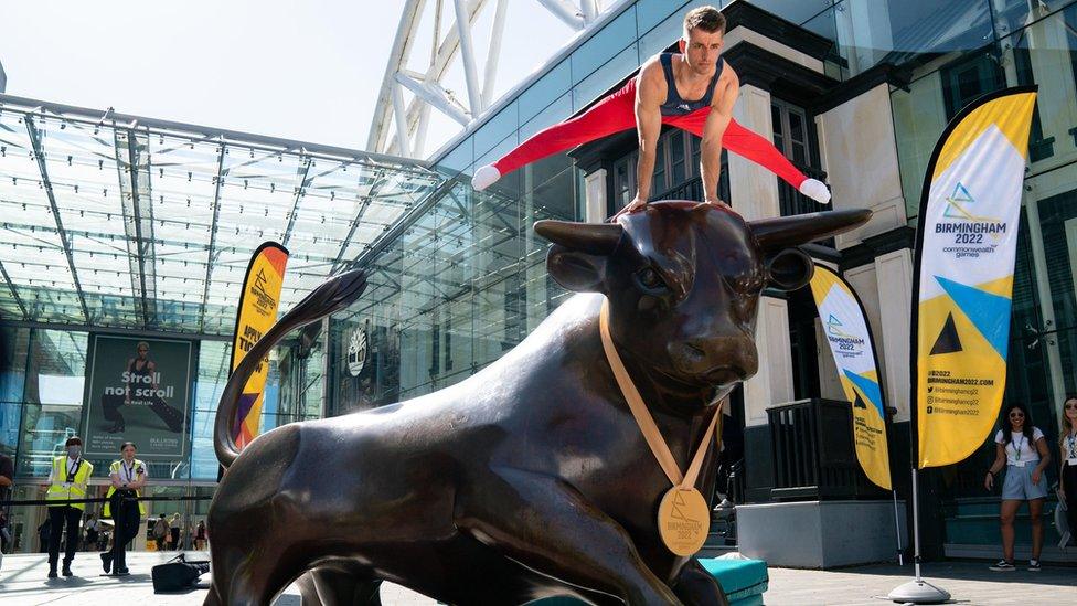 Olympic gold medal winning gymnast Max Whitlock launches the Birmingham 2022 Commonwealth Games National Ticket Ballot at The Bullring, Birmingham