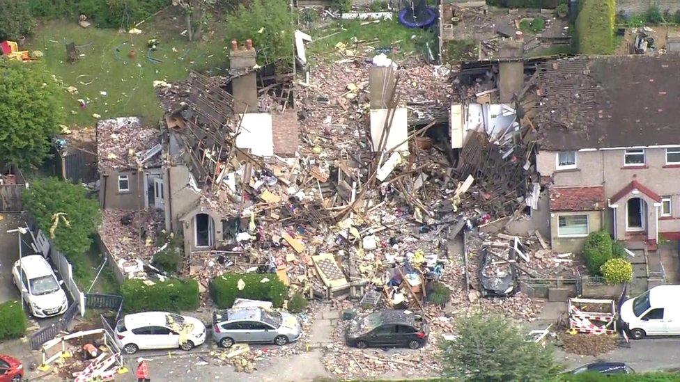 Two houses collapsed and many others were damaged