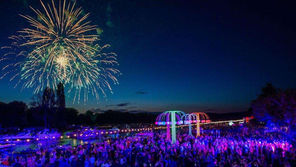 Fireworks at the festival