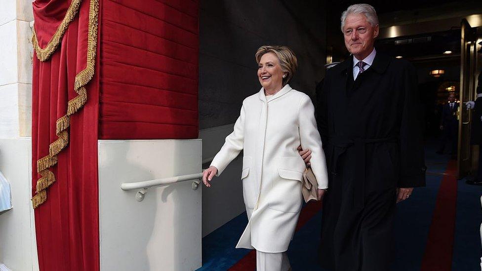 Hillary Clinton and Bill Clinton.