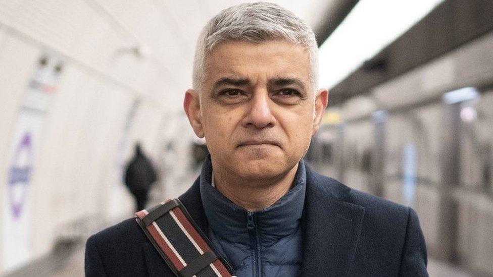 Sadiq Khan at Tottenham Court Road station