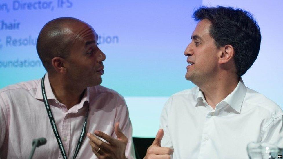 Chuka Umunna (left) and Ed Miliband