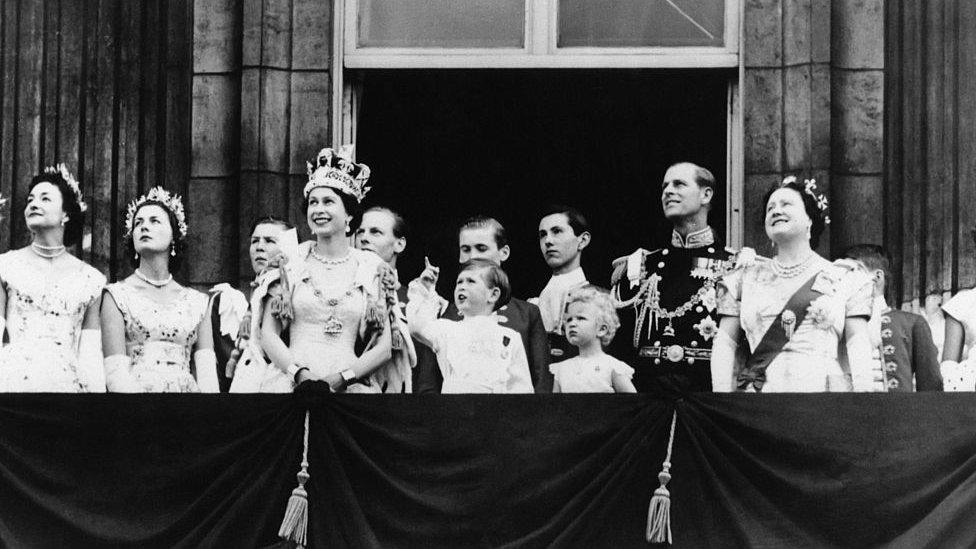 The Queen watches the flypast