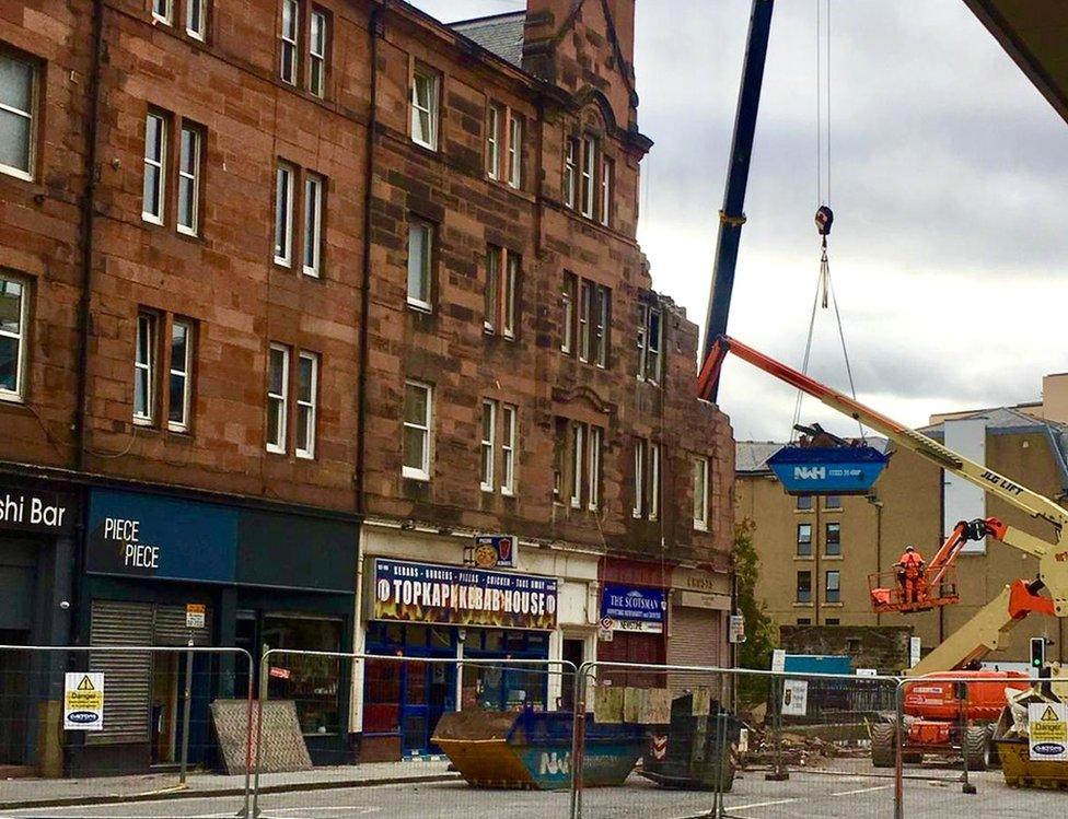 Fountainbridge fire demolition