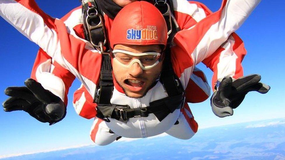 Allan skydiving