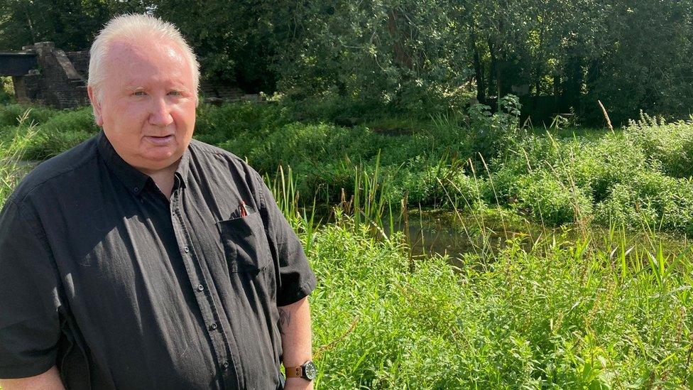 Gerwyn Evans feared for his life after slipping into a canal