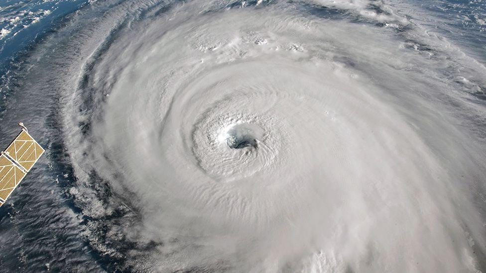 Image of Hurricane Florence in 2018 taken from ISS