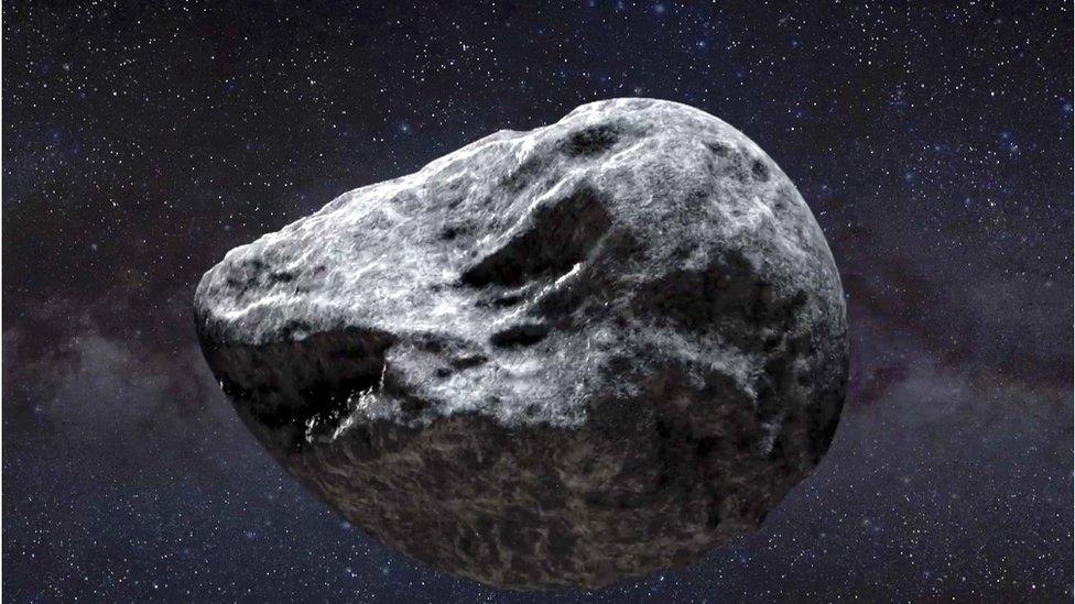 Artist's impression of an asteroid