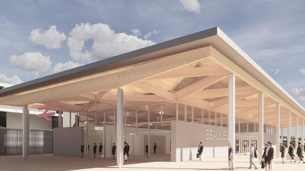 Artist's impression of the new Beaulieu Park station in Chelmsford