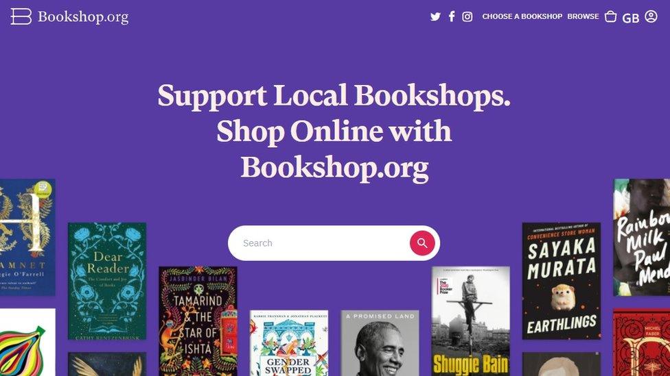 Bookshop.org's website