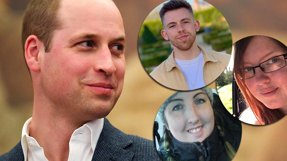 Prince William, Joe, Kat and Rebecca