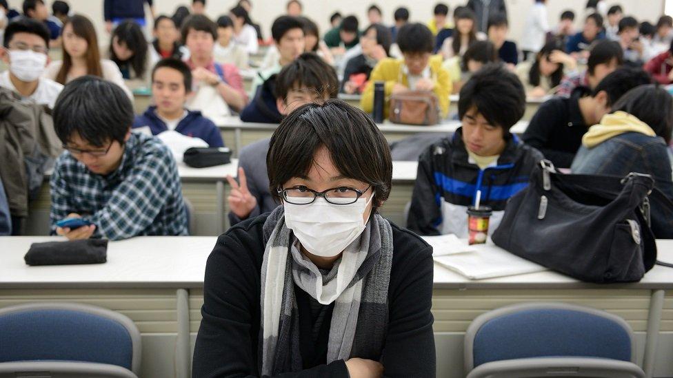 JAPAN, KYOTO - MARCH 29 : Students in the Kyoto university. Kyoto university is the one of the most famous universities in Japan in Kyoto on March 29, 2015 in Kyoto, Japan