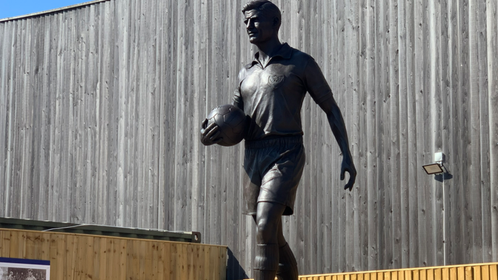 The statue of Jimmy Dickinson