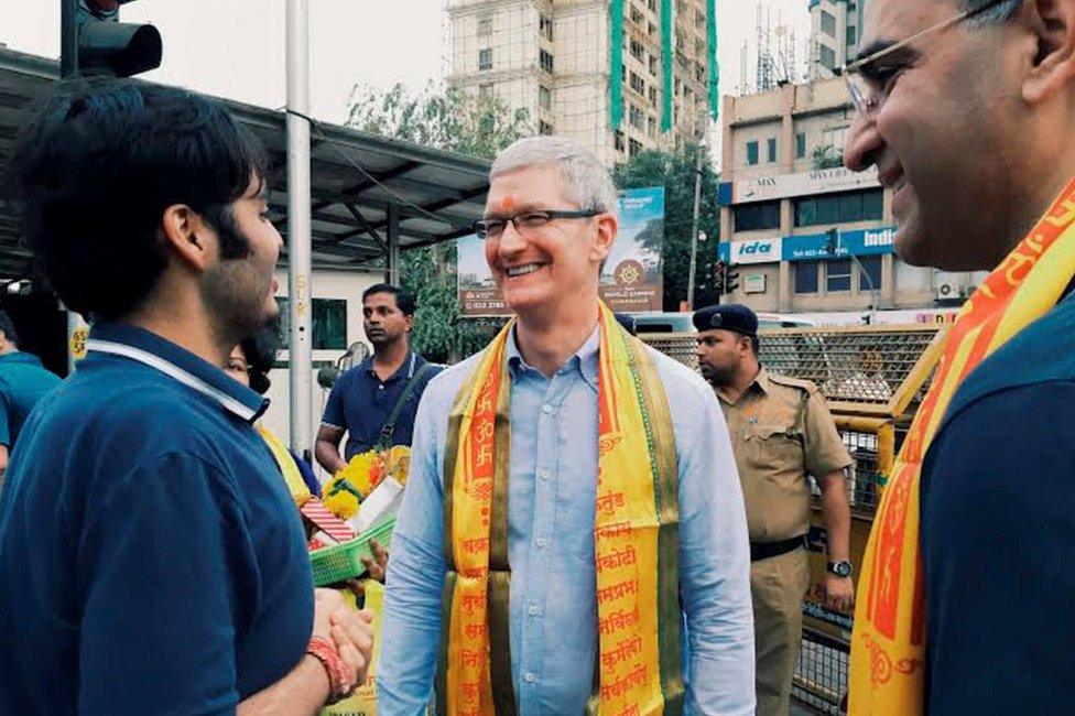 Apple CEO Tim Cook in India