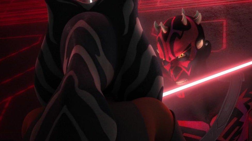 Ahsoka Tano and Darth Maul.