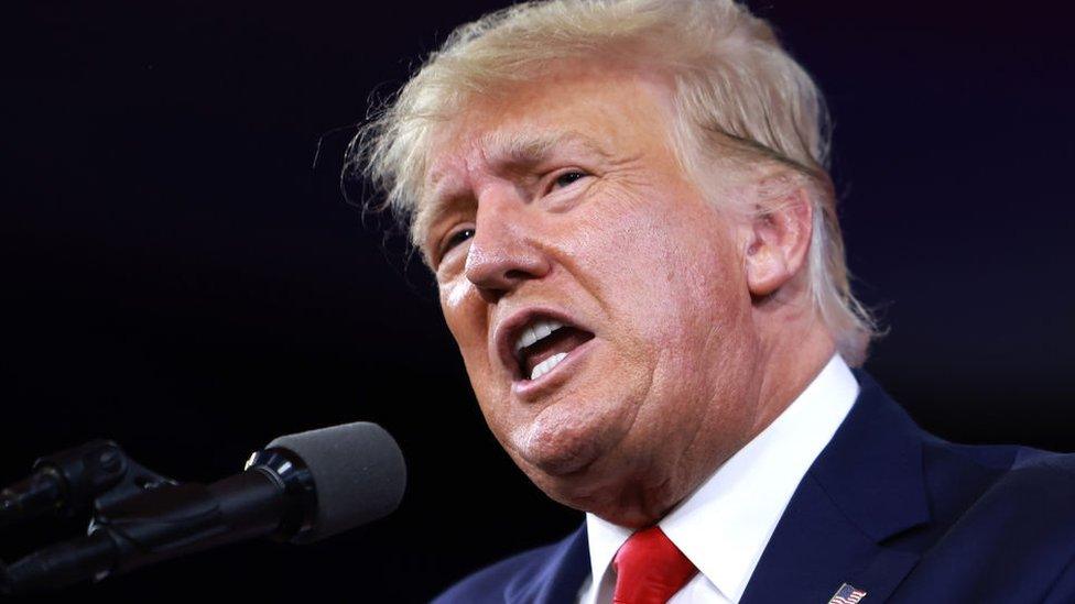 Former President Donald Trump speaks during the Conservative Political Action Conference on 26 February in Florida