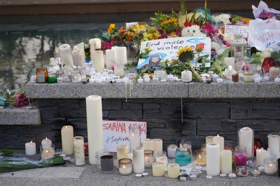 Tributes in Pegler Square